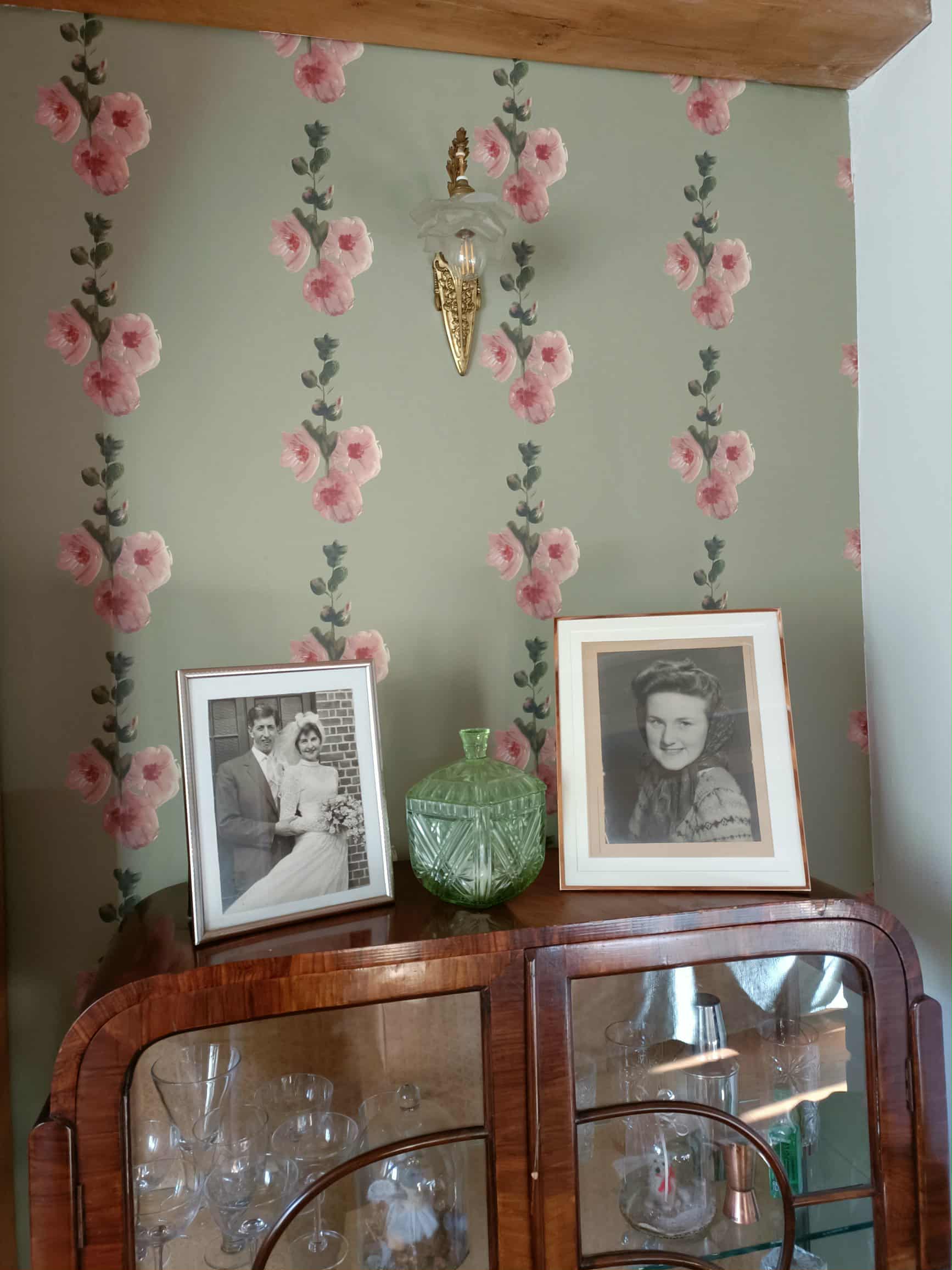 Hollyhocks Wallpaper - Made to Order