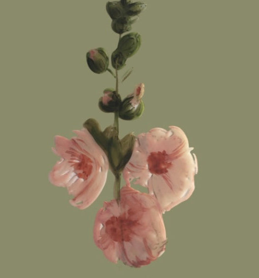 Hollyhocks Wallpaper - Made to Order