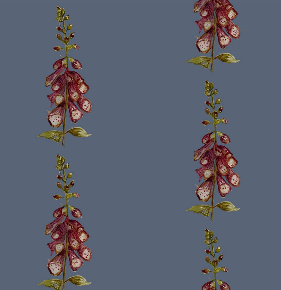 Winter Foxglove Wallpaper - Made to Order