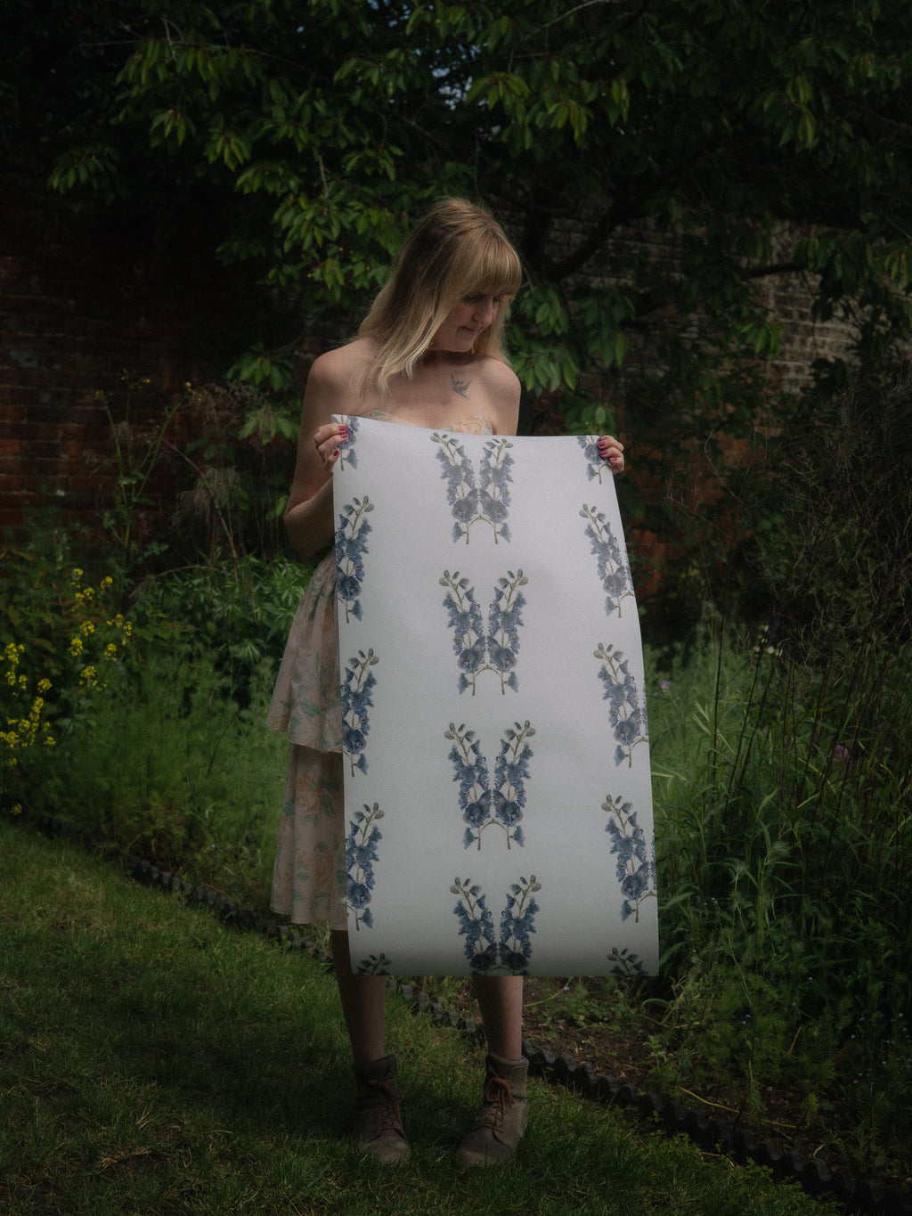 Delphinium Queen Wallpaper - Made to Order