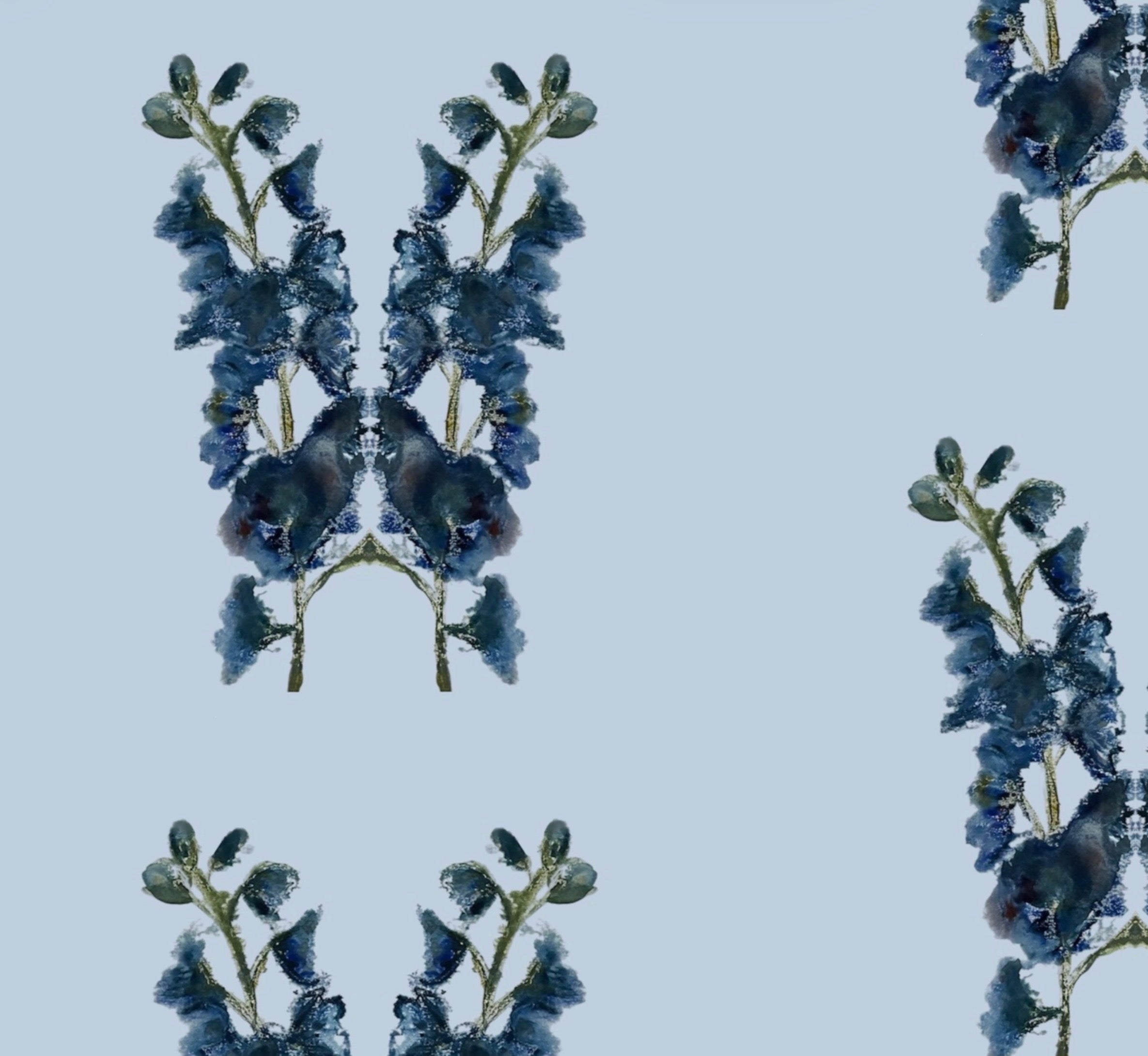 Delphinium Queen Wallpaper - Made to Order