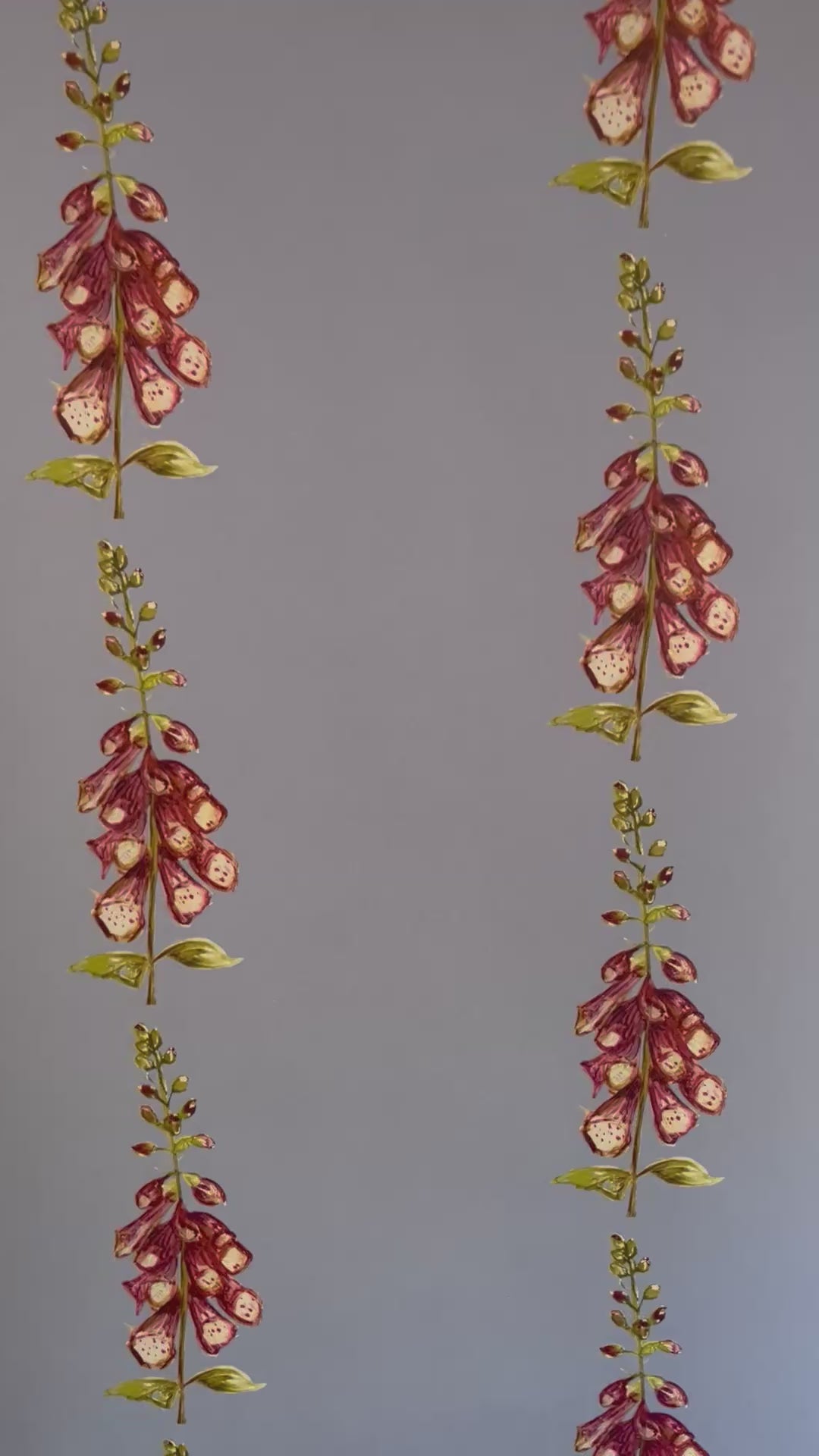 Winter Foxglove Wallpaper - Made to Order